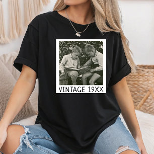 Aangepaste  Fototekst Nostalgische 90s Vibe Pic T-shirt