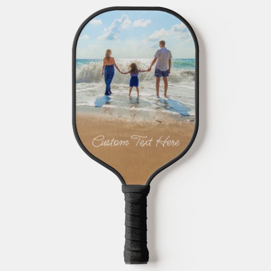Aangepaste fototekst Pickleball Paddle Je familie (Voorkant)
