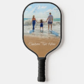 Aangepaste fototekst Pickleball Paddle Je familie (Achterkant)