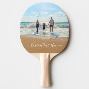 Aangepaste fototekst Ping Pong Paddle Your Photo C Tafeltennisbatje