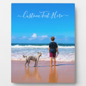 Aangepaste fototekst Plak je foto's foto's cadeau Fotoplaat (Voorkant)