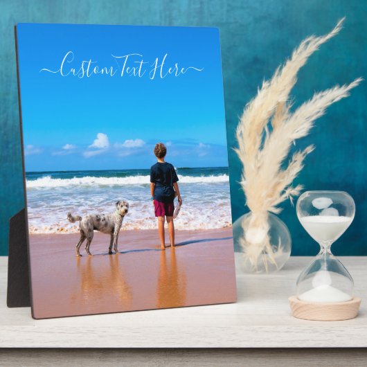 Aangepaste fototekst Plak je foto's foto's cadeau Fotoplaat (Zijkant)