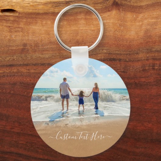 Aangepaste fototekst-sleutelhanger cadeau met uw f sleutelhanger (Achterkant)