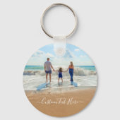 Aangepaste fototekst-sleutelhanger cadeau met uw f sleutelhanger (Achterkant)