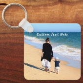 Aangepaste fototekst Sleutelhanger Je familie foto (Voorkant)