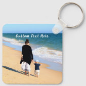 Aangepaste fototekst Sleutelhanger Je familie foto (Achterkant)