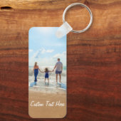 Aangepaste fototekst Sleutelhanger Je familiefoto' (Achterkant)