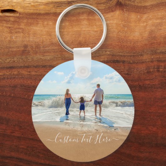 Aangepaste fototekst Sleutelhanger - Uw familieont (Achterkant)