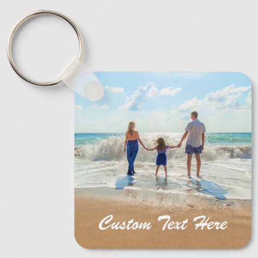 Aangepaste fototekst Sleutelhanger Uw ontwerp Best (Voorkant)