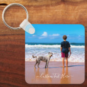 Aangepaste fototekst Sleutelhanger Uw ontwerp Mijn (Voorkant)
