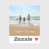 Aangepaste fototekst Sticker Uw fotofotoontwerp (Vel)