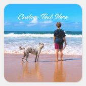 Aangepaste Fototekst Sticker Uw Foto's met Pet (Voorkant)