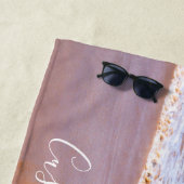 Aangepaste fototekst strandhanddoek met uw ontwerp strandlaken (In situ)