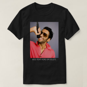 Aangepaste fototekst t-shirt