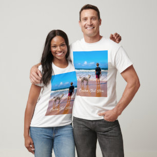 Aangepaste fototekst T-Shirt je favoriete foto-cad