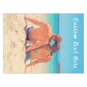 Aangepaste fototekst Tablecloth Uw liefdesfoto's G Tafelkleed (Voorkant (Horizontaal))