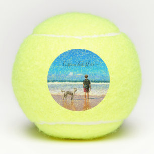 Aangepaste Fototekst Tennisballen Uw Huisdier Foto
