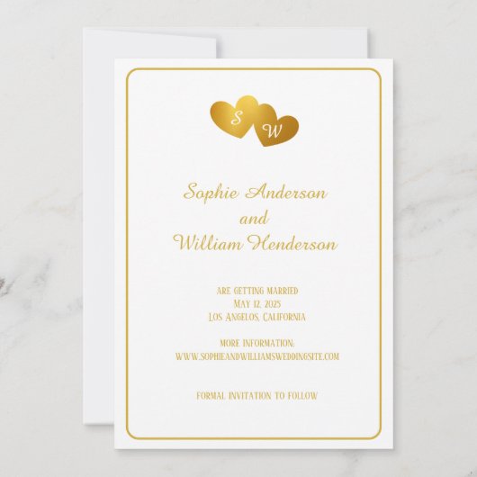 Aangepaste Fototekst Trouwen Save the Date Uitnodi (Achterkant)