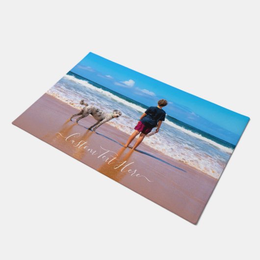 Aangepaste fototekst Uw eigen ontwerp - Ik ben dol Deurmat (Schuin)