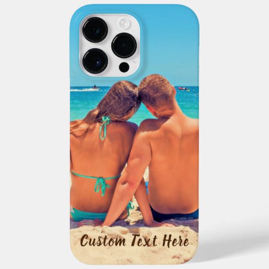 Aangepaste fototekst Uw romantische fotocadeau Case-Mate iPhone Case (Achterkant)