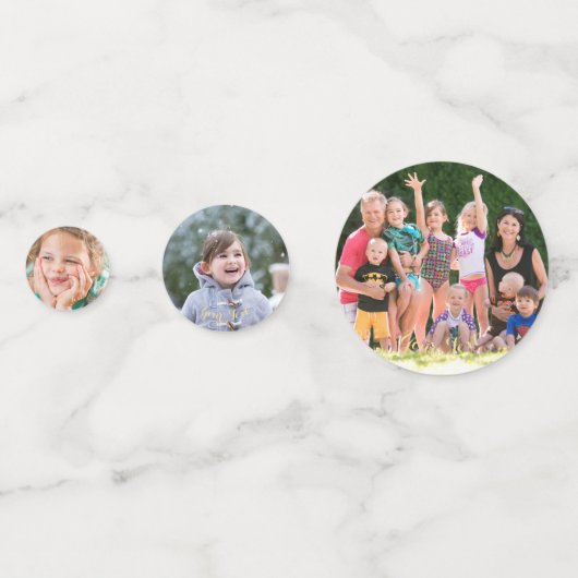 Aangepaste fototekst Verjaardag Bruiloft Tafel Confetti (Voorkanten)