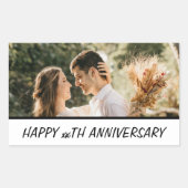 Aangepaste fototekst Verjaardag Jubileum Gift Rechthoekige Sticker (Voorkant)