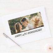 Aangepaste fototekst Verjaardag Jubileum Gift Rechthoekige Sticker (Envelop)