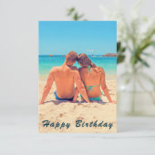 Aangepaste fototekst Verjaardag Kaart Uw eigen ont (Staand voorkant)