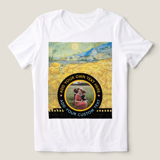 Aangepaste Fototekst – Verjaardag Vakantie Jubileu Tri-Blend Shirt (Design voorkant)