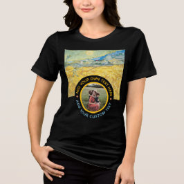 Aangepaste Fototekst – Verjaardag Vakantie Jubileu Tri-Blend Shirt