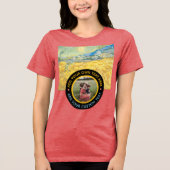 Aangepaste Fototekst – Verjaardag Vakantie Jubileu Tri-Blend Shirt (Voorkant)