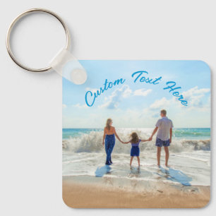 Aangepaste fototekstfamilie Gift Sleutelhanger Uw 