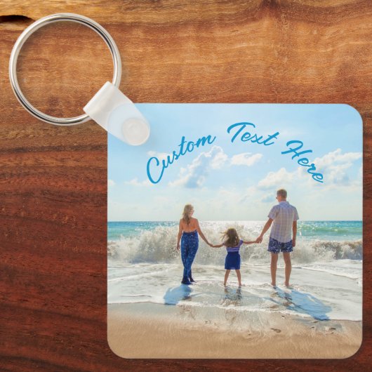 Aangepaste fototekstfamilie Gift Sleutelhanger Uw (Voorkant)