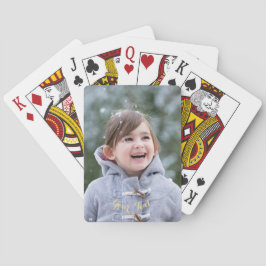 Aangepaste fototekstfiets poker die kaarten afspee