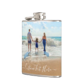 Aangepaste fototekstfles Uw Design Summer Holiday Heupfles (Links)