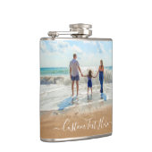 Aangepaste fototekstfles Uw Design Summer Holiday Heupfles (Rechts)