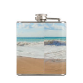 Aangepaste fototekstfles Uw Design Summer Holiday Heupfles (Achterkant)