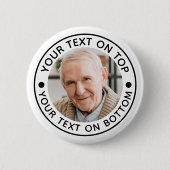 Aangepaste fototekstkleuren ronde button 5,7 cm (Voorkant)