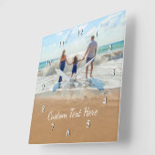 Aangepaste fototekstmuur - Klok uw ontwerp - Zomer (Hoek)