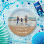 Aangepaste fototekstnaam Papieren Borden Uw ontwer Papieren Bordje (Feest)