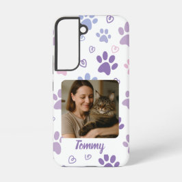 Aangepaste Fototelefoon Case met Paw Prints Samsung Galaxy Hoesje