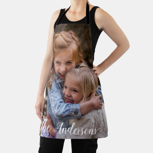 Aangepaste fototemplate Familie Handgeschreven Schort (Insitu)