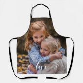 Aangepaste fototemplate Familie Liefde Script Schort (Voorkant)