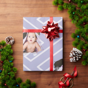 Aangepaste fototemplate Griekse inspiratie paars Cadeaupapier