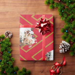 Aangepaste fototemplate Griekse inspiratie rood go Cadeaupapier