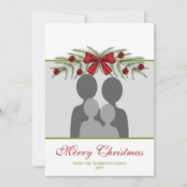 Aangepaste fototemplate met kerstslinger feestdagenkaart