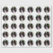 Aangepaste fototemplate voor huisdieren met poten cadeaupapier (Vlak)
