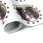 Aangepaste fototemplate voor huisdieren met poten cadeaupapier (Rol Hoek)
