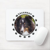 Aangepaste fototemplate voor huisdieren met poten muismat (Met muis)