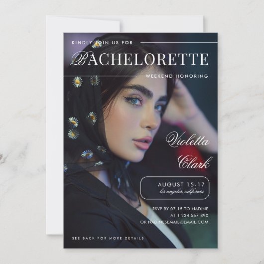 Aangepaste fototijdschriftcover Unieke Bachelorett Kaart (Voorkant)